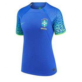 Damen Fußballbekleidung Brasilien Auswärtstrikot WM 2022 Kurzarm